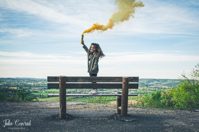 Shooting fumigène